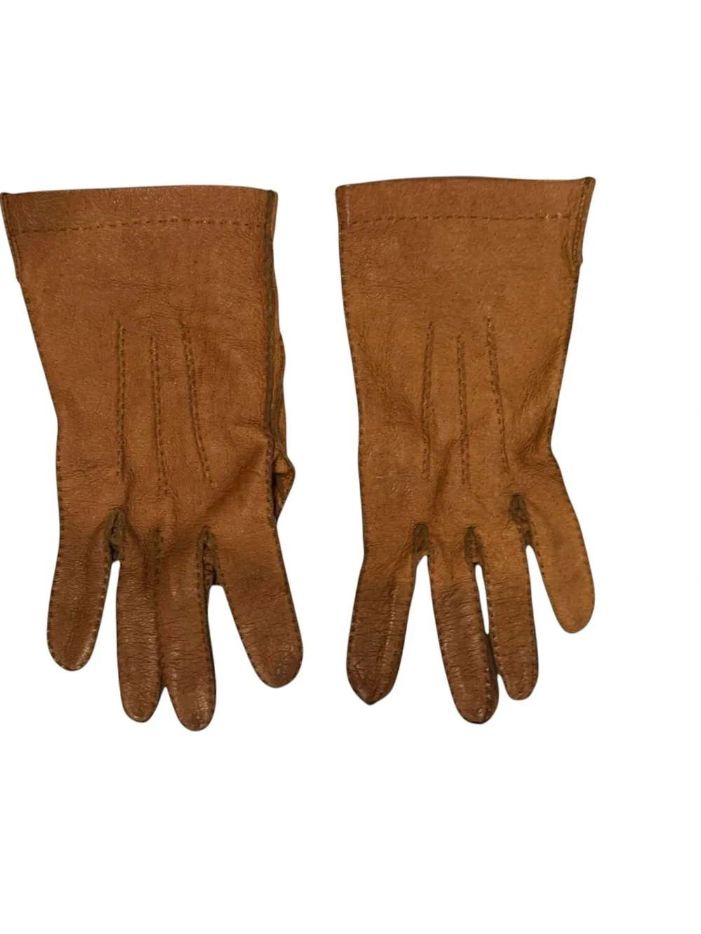 Vintage Brown Leather Gloves Sz M